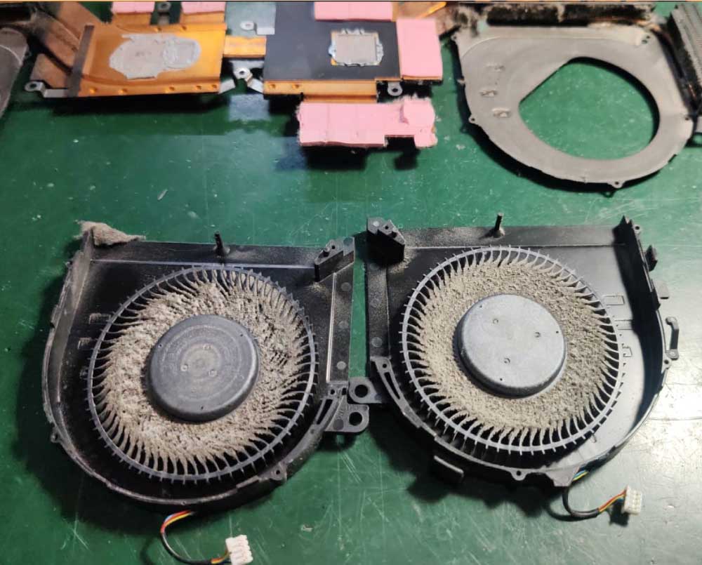 HP laptop send for fan cleaning as laptop has overheating issue