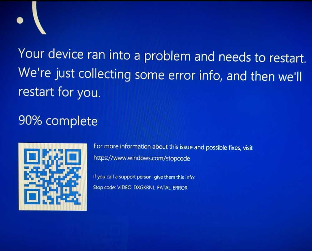 Lenovo Laptop Blue Screen BSOD error