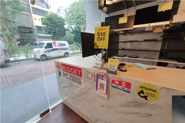 Computer Repair Shop at Ground Level.