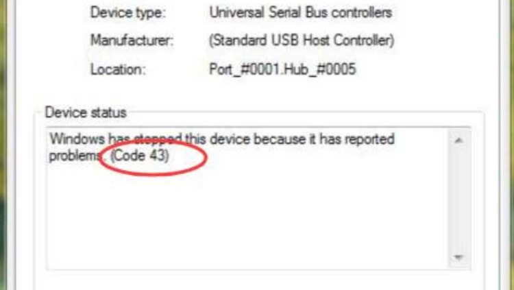 Fixing ‘Error Code 43’ in Device Manager for Laptop Hardware