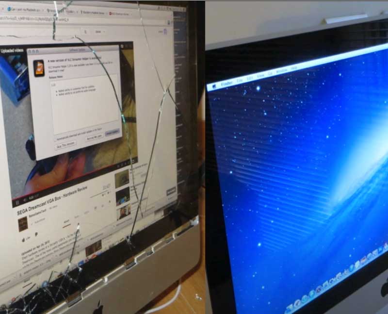 Before & After imac Screen Repair