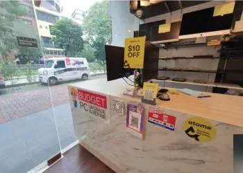 Computer Repair Shop at Ground Level.